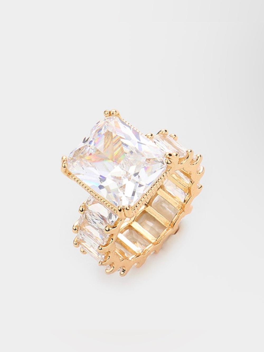 Gold Crystal Ring - Women Jewelry